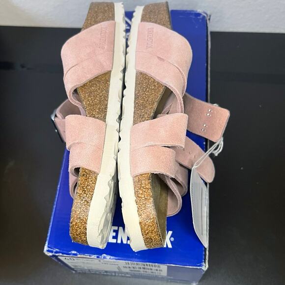 •NWT• BIRKENSTOCK Lugano Suede Soft Footbed in Pink Clay • EU40 / 9W / 7M - Picture 3 of 8